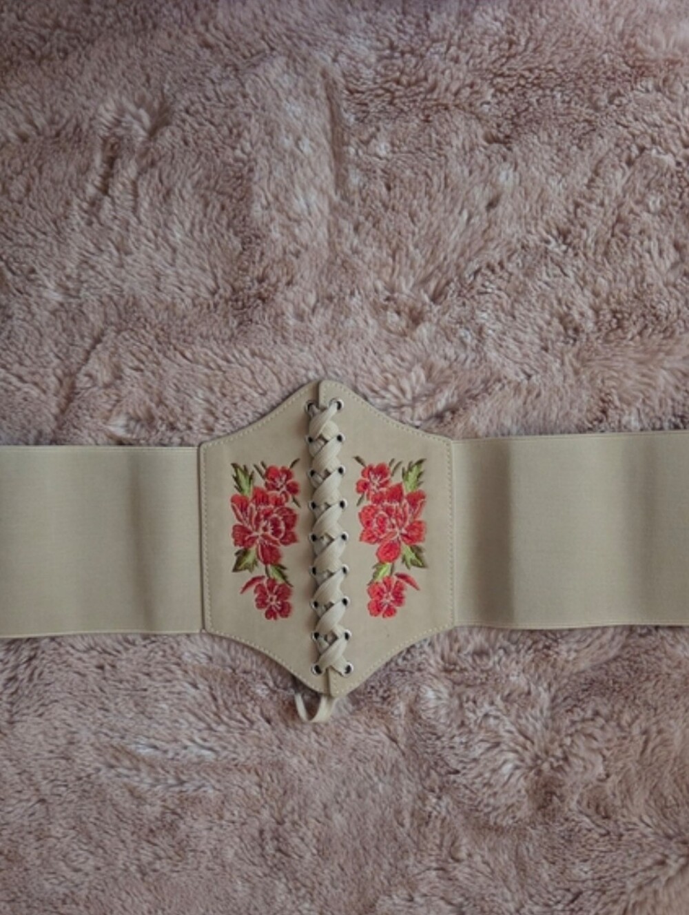 Floral Embroidered Corset Belt